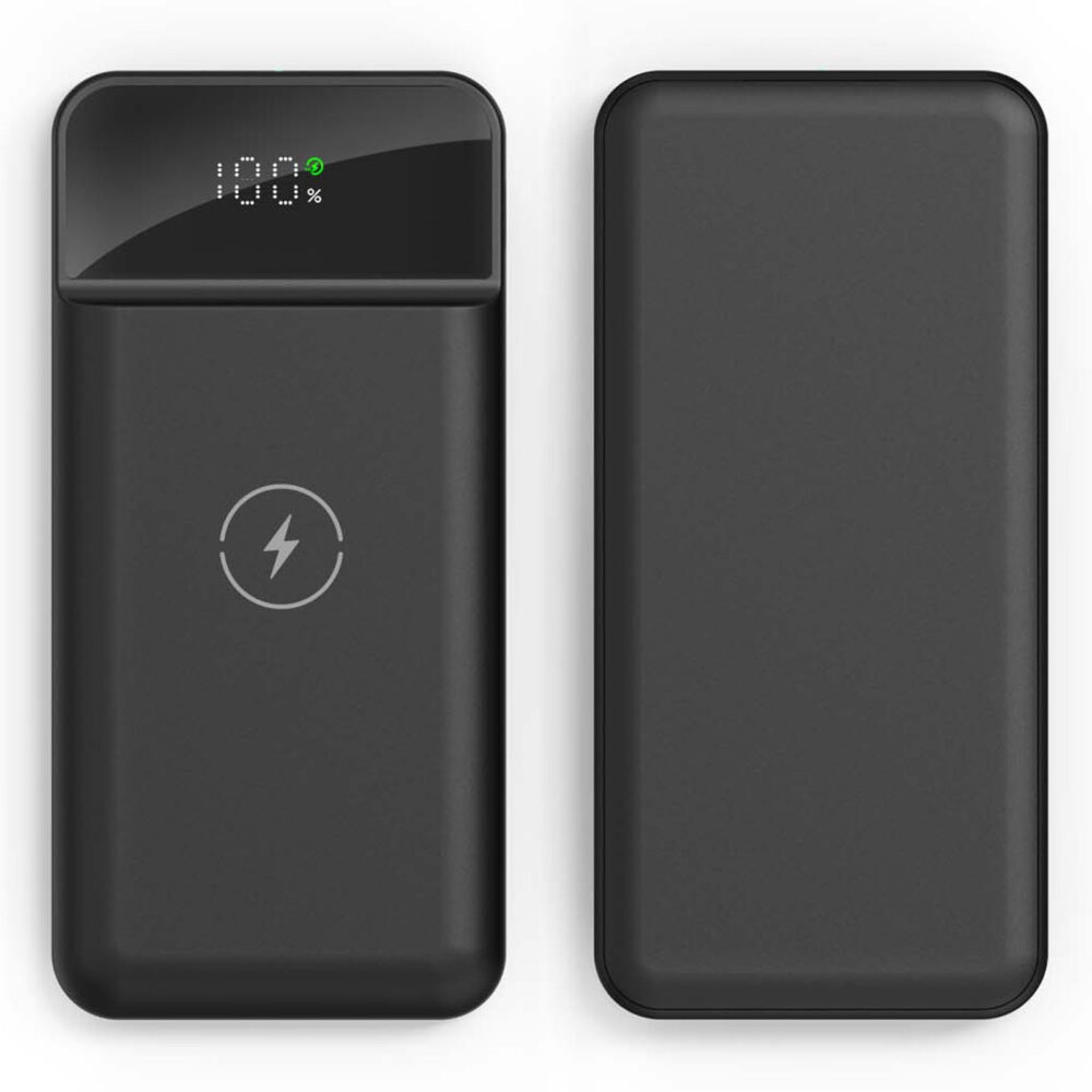 ÜZÜMLÜ 10.000 MAH SİYAH WIRELESS POWERBANK | Promosyon Ürünleri