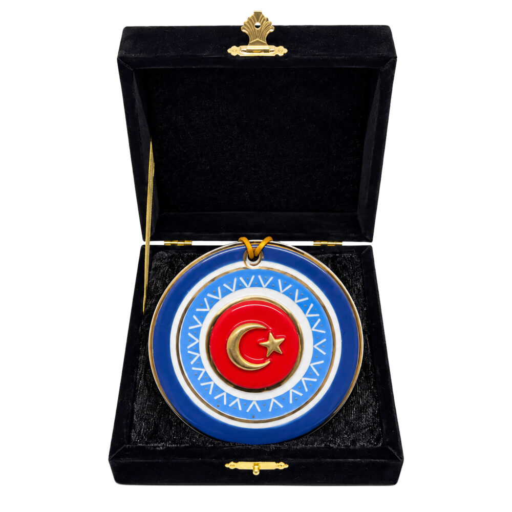 TUĞRA LACİVERT AYYILDIZ DEKORATİF DUVAR ASKISI - Görsel 1