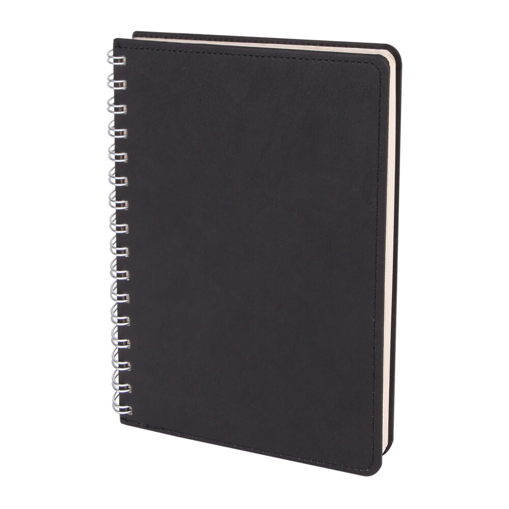 BATIKENT SİYAH SPİRALLİ TARİHSİZ DEFTER (15X21 CM) | Promosyon Ürünleri