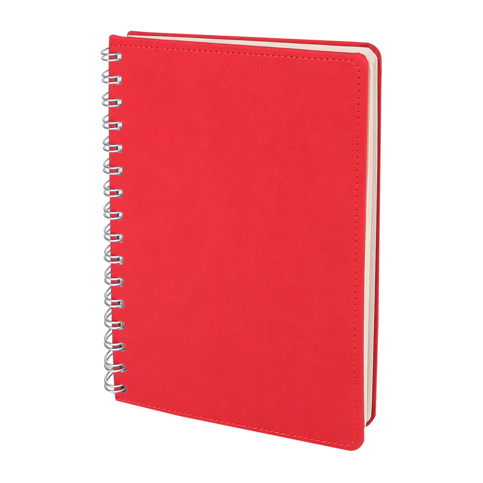 BATIKENT KIRMIZI SPİRALLİ TARİHSİZ DEFTER (15X21 CM) | Promosyon Ürünleri
