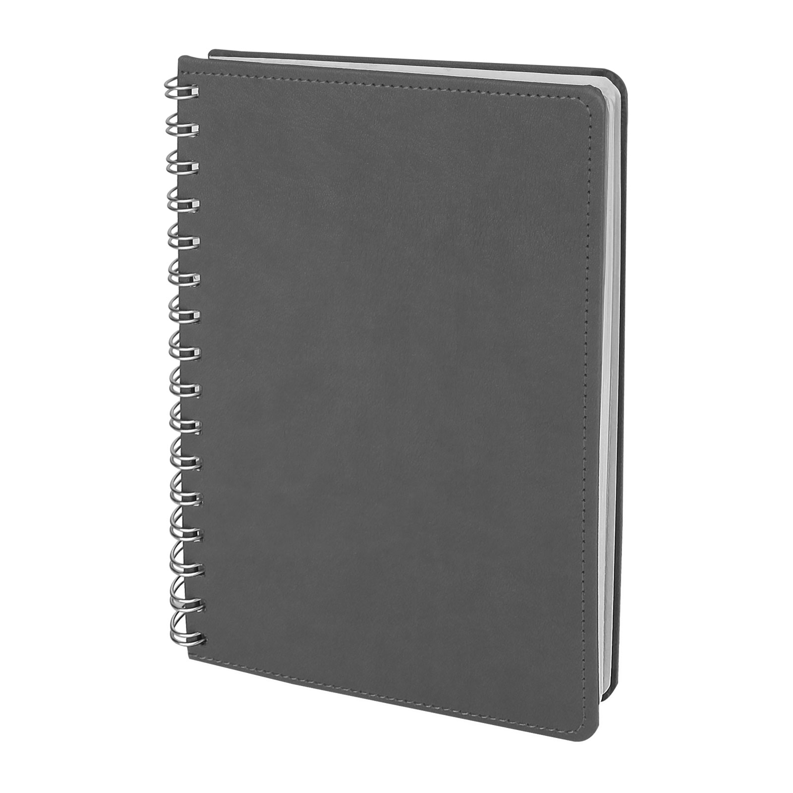 BATIKENT GRİ SPİRALLİ TARİHSİZ DEFTER (15X21 CM) | Promosyon Ürünleri