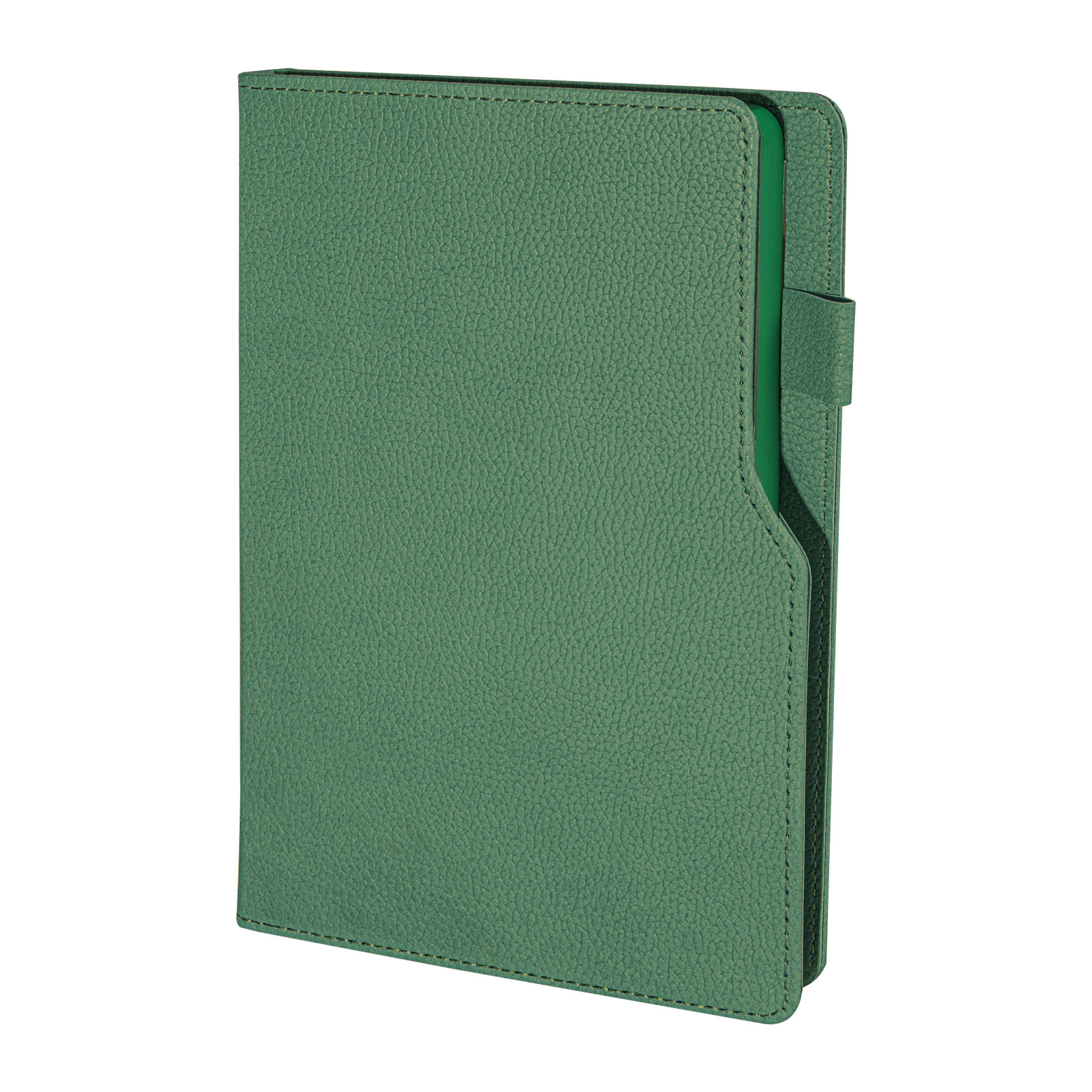 BAHÇELİEVLER YEŞİL TARİHSİZ DEFTER (14,5X21 CM) | Promosyon Ürünleri