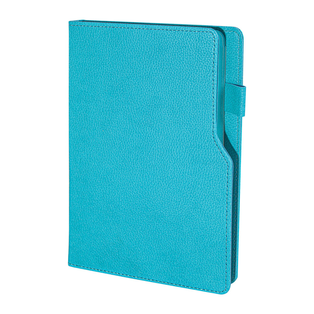 BAHÇELİEVLER TURKUAZ TARİHSİZ DEFTER (14,5X21 CM) | Promosyon Ürünleri