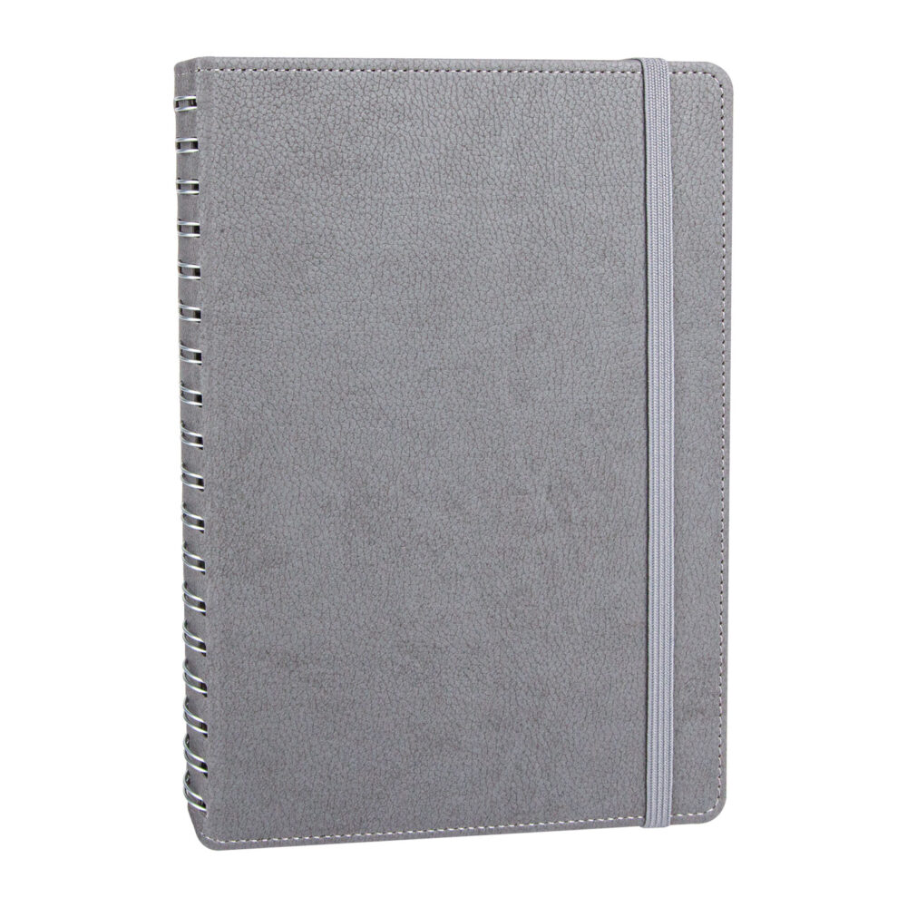 SÖĞÜTÖZÜ GRİ SPİRALLİ TARİHSİZ DEFTER (17X24 CM) | Promosyon Ürünleri