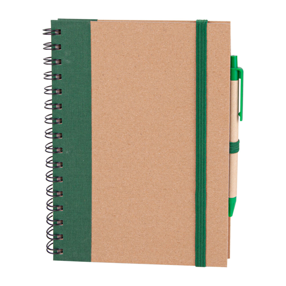 PURSAKLAR YEŞİL SPİRALLİ TARİHSİZ DEFTER (15X21 CM) | Promosyon Ürünleri