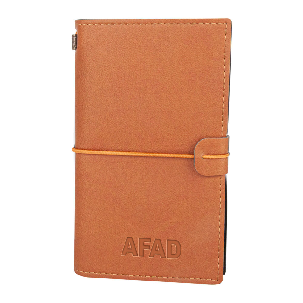 KUĞULU KAHVERENGİ TARİHSİZ DEFTER (11,5X20 CM) | Promosyon Ürünleri
