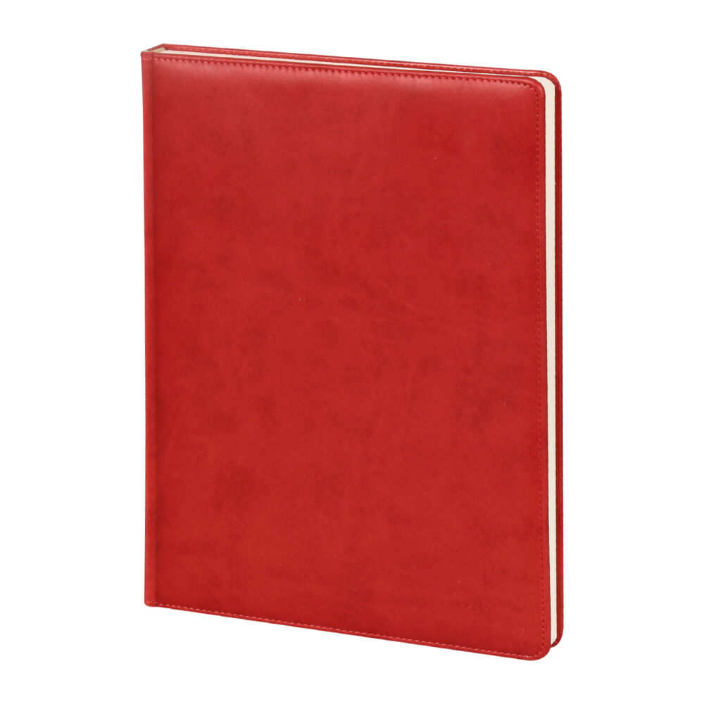 YAKACIK KIRMIZI TARİHLİ GÜNLÜK CİLTLİ AJANDA (20X28 CM) | Promosyon Ürünleri