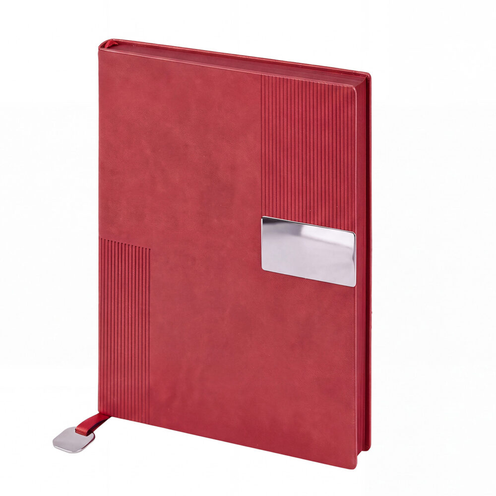 KUĞULU KIRMIZI TARİHSİZ DEFTER (15X21 CM) - Görsel 1