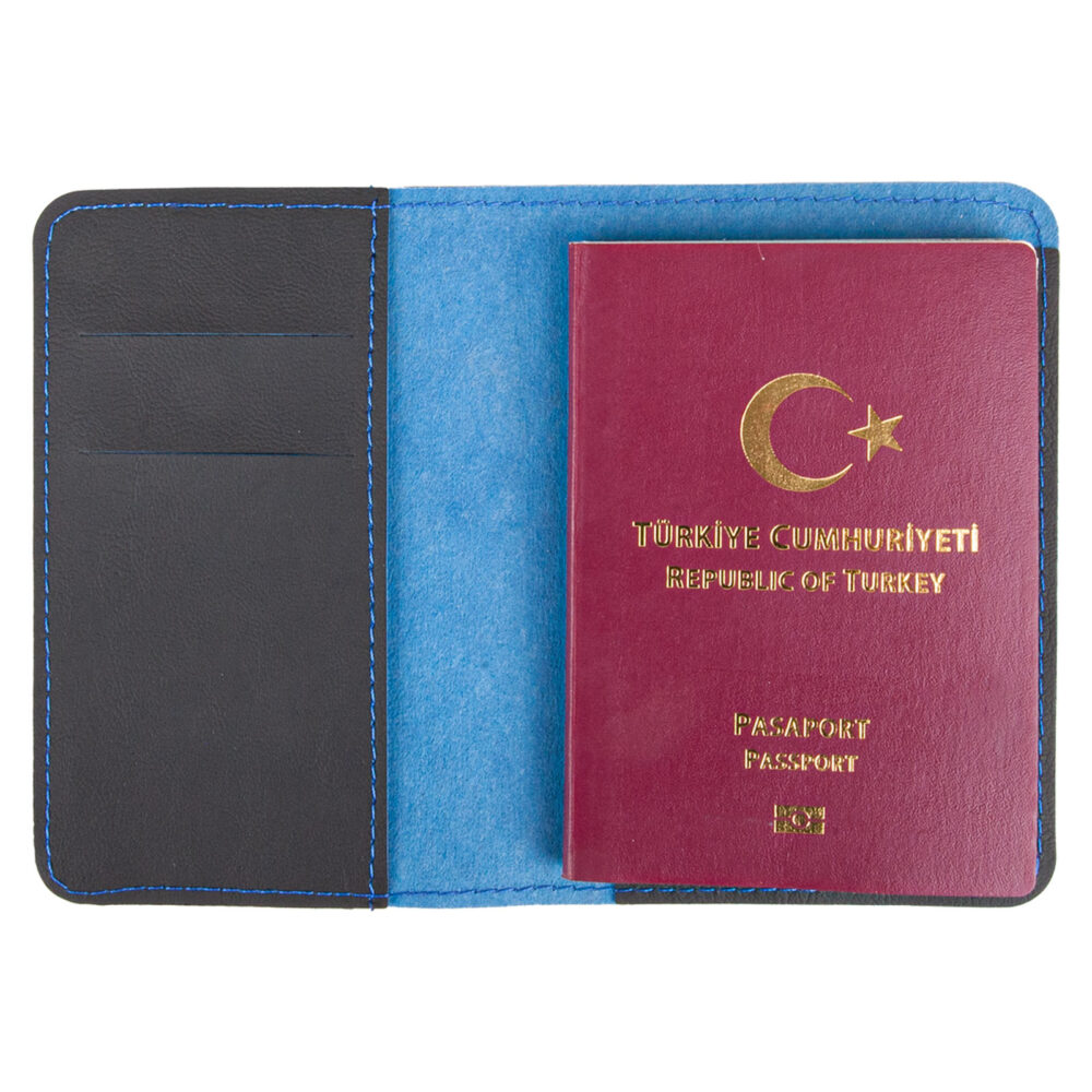 PASAPORTLUK LACİVERT DERİ | Promosyon Ürünleri