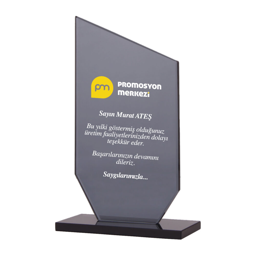 KAŞGAR SİYAH KRİSTAL PLAKET | Promosyon Ürünleri