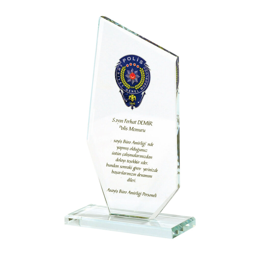 KAŞGAR ŞEFFAF KRİSTAL PLAKET | Promosyon Ürünleri