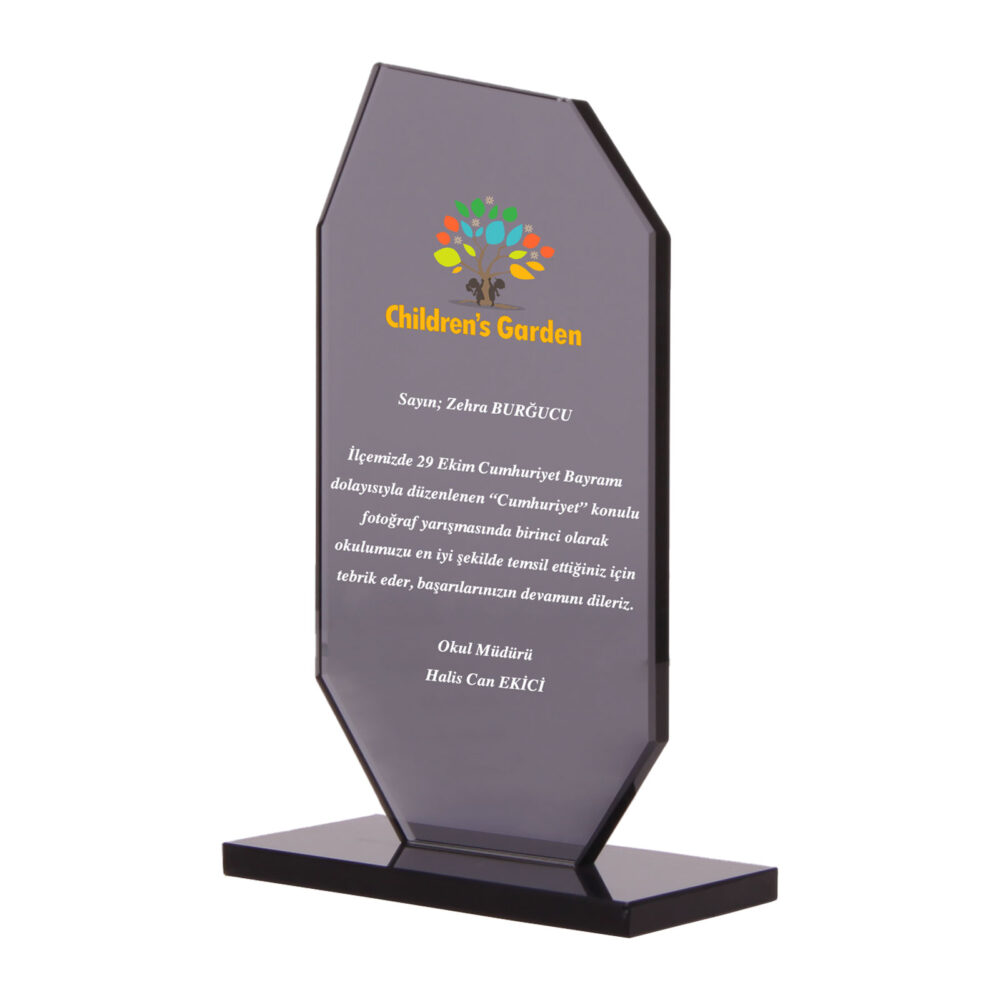 OSKAY SİYAH KRİSTAL PLAKET | Promosyon Ürünleri