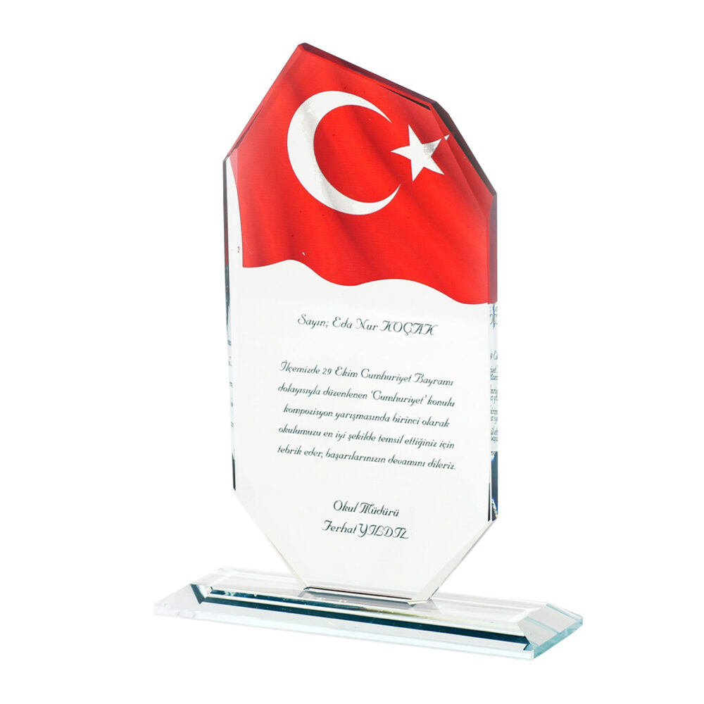 OSKAY ŞEFFAF KRİSTAL PLAKET | Promosyon Ürünleri