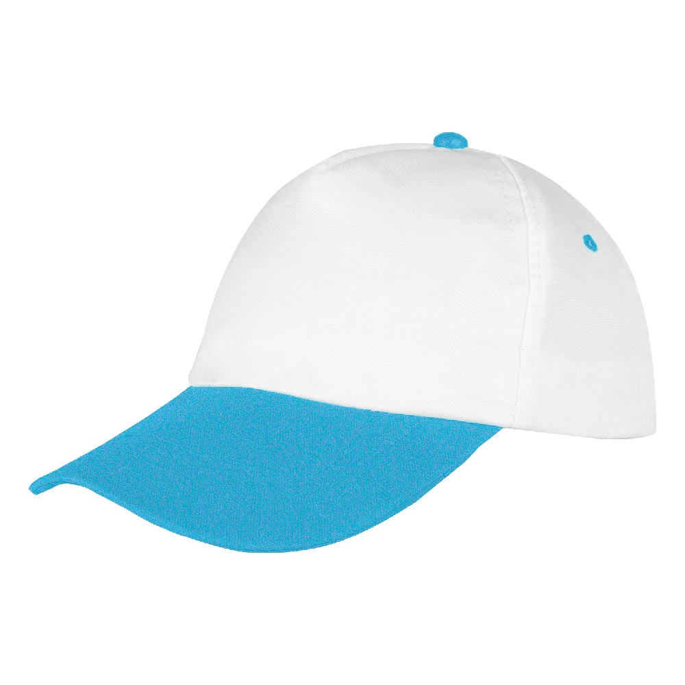 Papatya beyaz turkuaz polyester Şapka ekstra promosyon ekstra promosyon