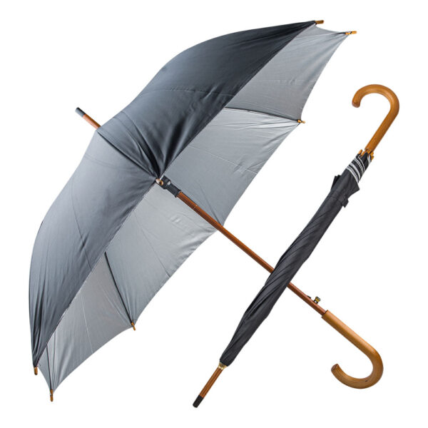 Mangostan sİyah ahŞap sapli Şemsİye ekstra promosyon ekstra promosyon