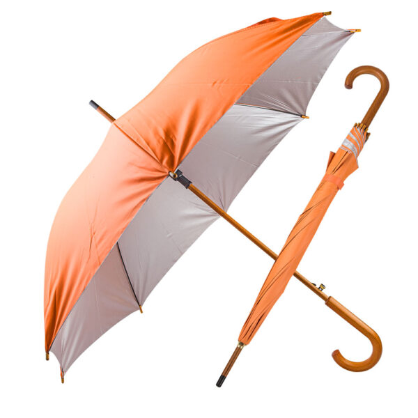 Mangostan turuncu ahŞap sapli Şemsİye ekstra promosyon ekstra promosyon