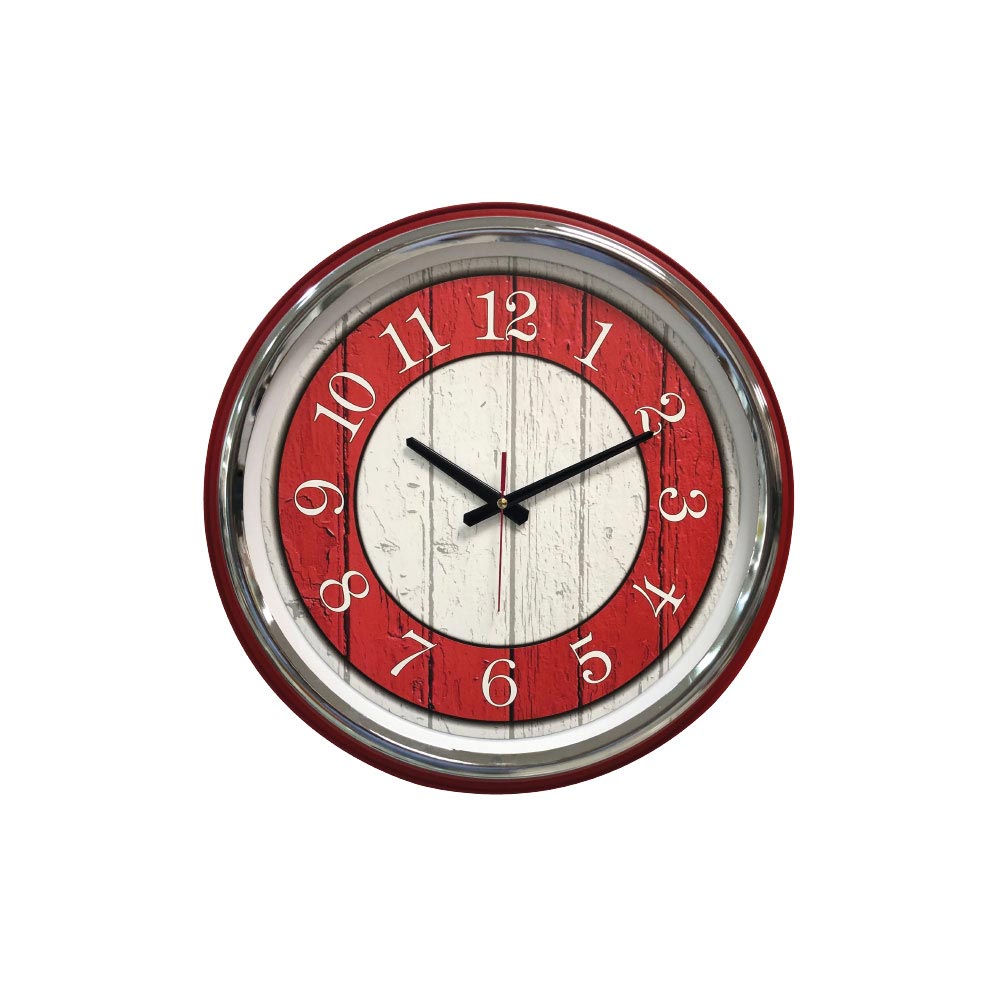 Kİbele201 kirmizi metal kasa duvar saatİ 505 mm ekstra promosyon ekstra promosyon