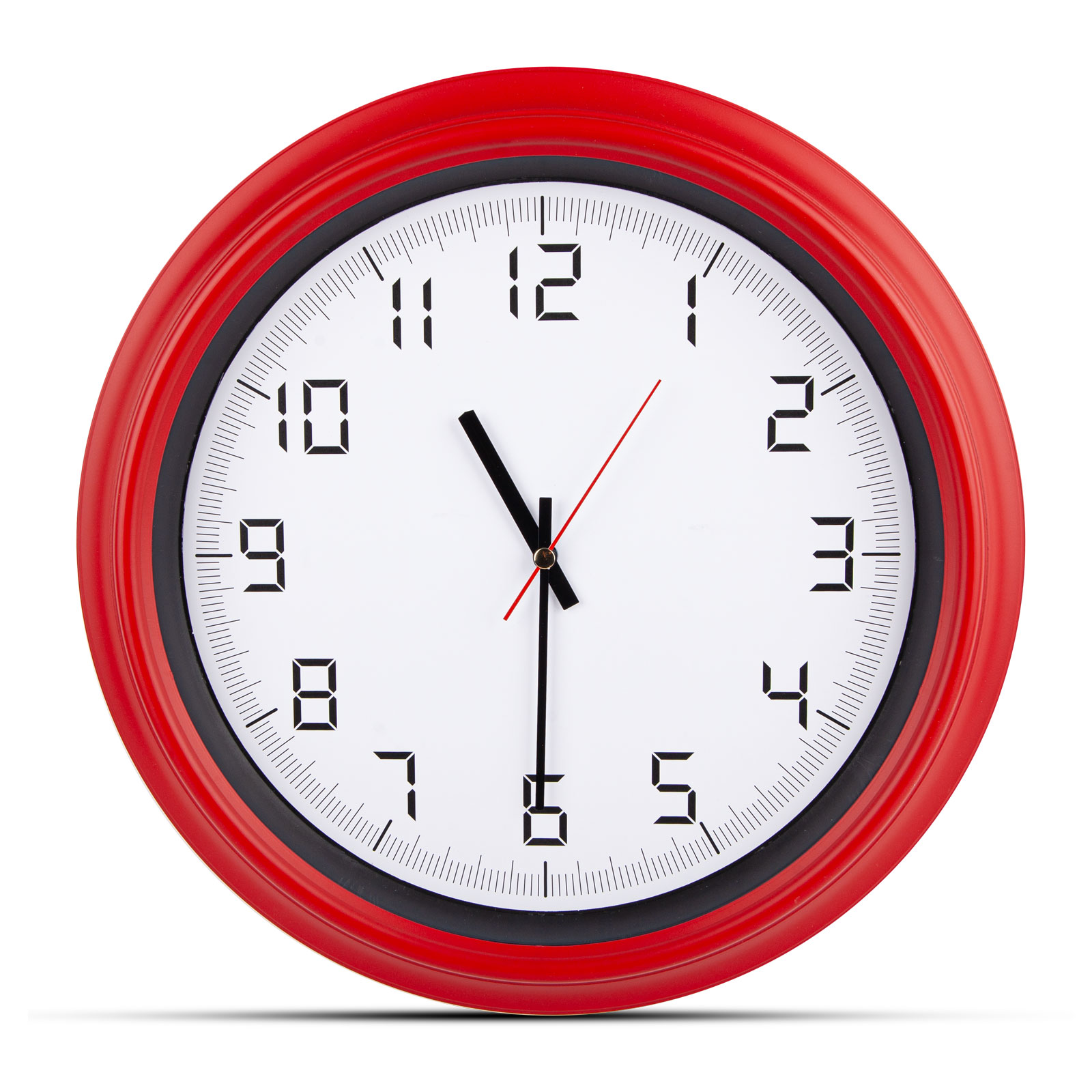 Atlas kirmizi plastİk kasa duvar saatİ 380mm ekstra promosyon ekstra promosyon