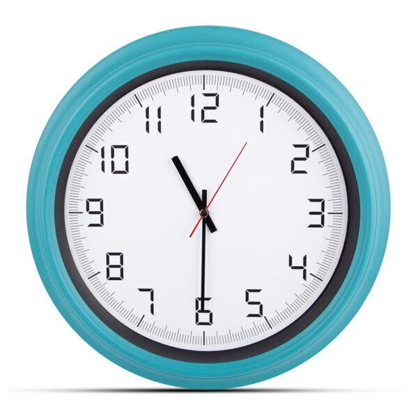 ATLAS TURKUAZ PLASTİK KASA DUVAR SAATİ (380MM)