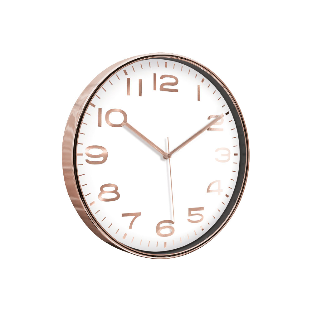 Hades406 beyaz bakir metalİze ÇerÇeve duvar saatİ380 mm ekstra promosyon ekstra promosyon