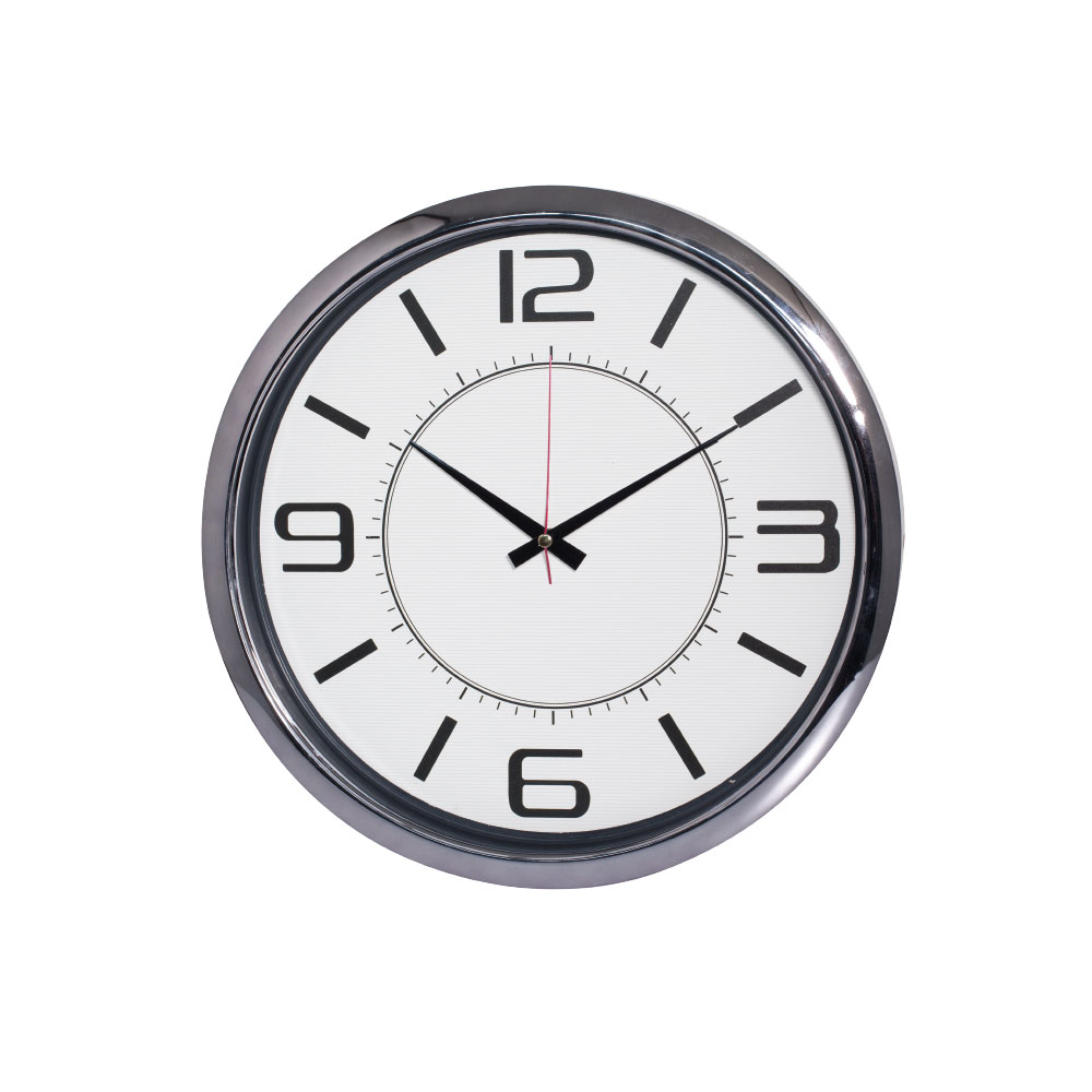 Hellen404 beyaz fÜme metalİze ÇerÇeve duvar saatİ 420mm ekstra promosyon ekstra promosyon