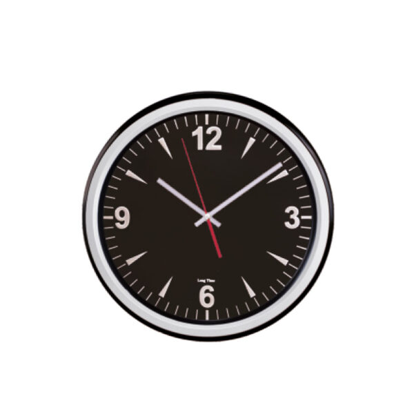 ErİŞ321 sİyah gÜmÜŞ plastİk kasa duvar saatİ 350 mm ekstra promosyon ekstra promosyon