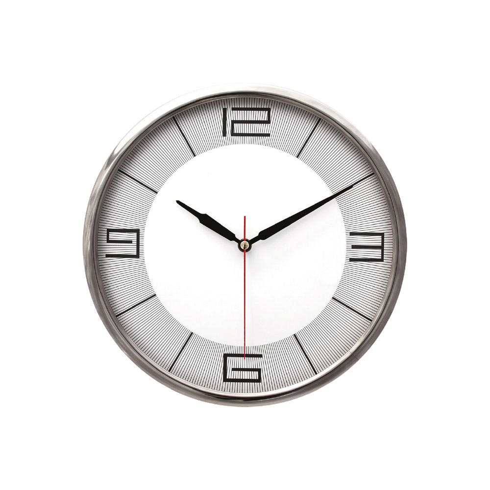 Thor707 gÜmÜŞ grİ metal ÇerÇeve duvar saatİ 320mm ekstra promosyon ekstra promosyon