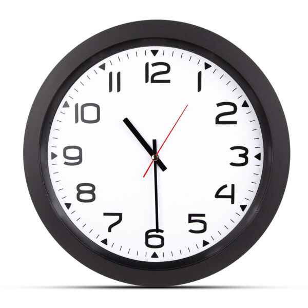 HERA SİYAH PLASTİK KASA DUVAR SAATİ (350MM)