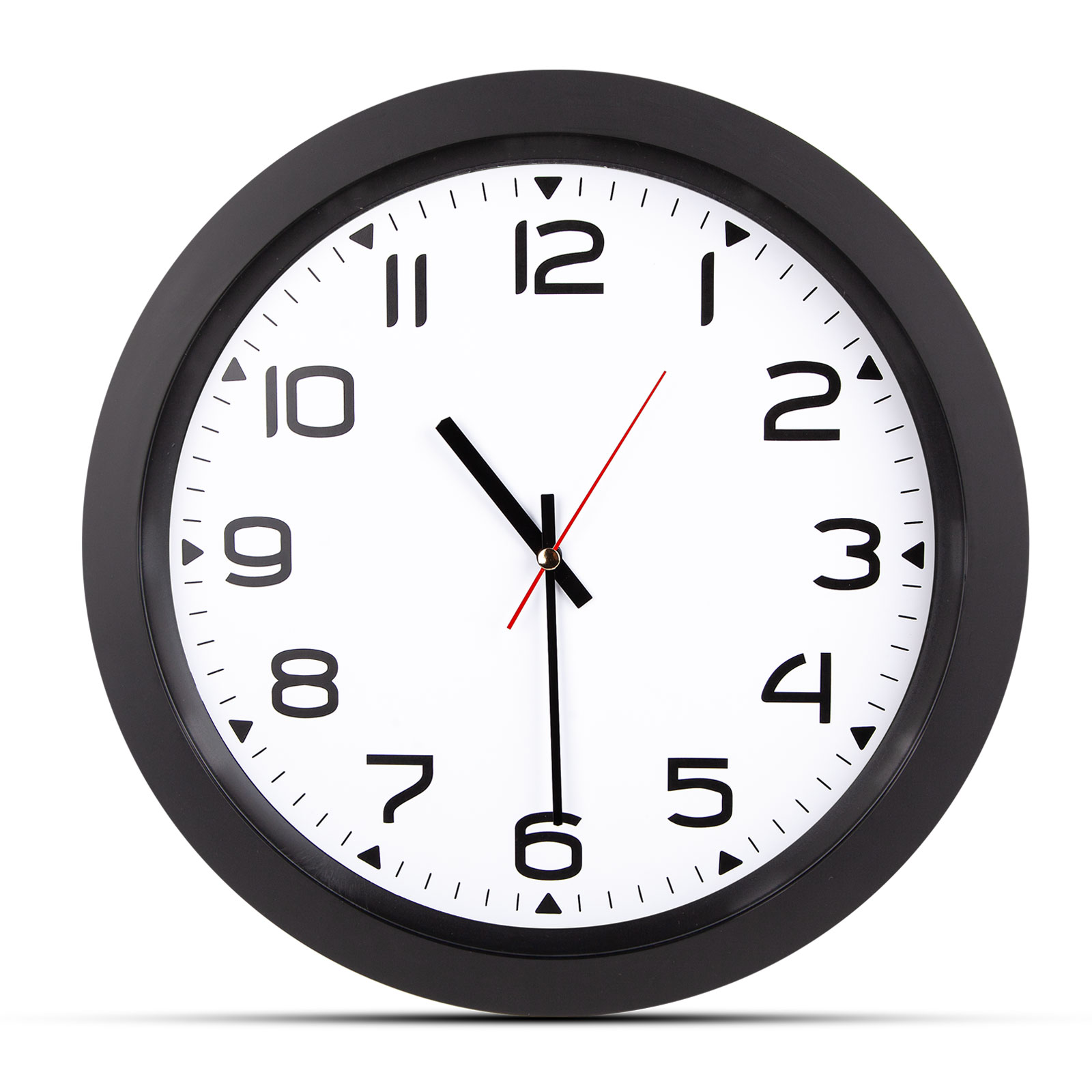 Hera sİyah plastİk kasa duvar saatİ 350mm ekstra promosyon ekstra promosyon