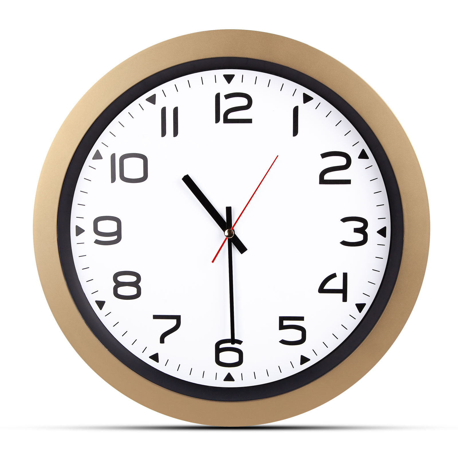 Hera altin beyaz plastİk kasa duvar saatİ 350mm ekstra promosyon ekstra promosyon