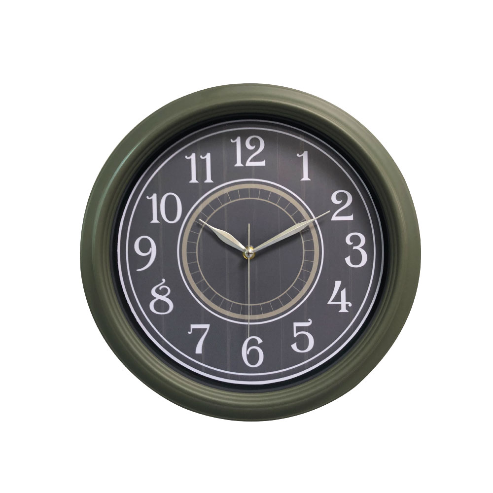 Vesta205 yeŞİl plastİk ÇerÇeve duvar saatİ 355 mm ekstra promosyon ekstra promosyon