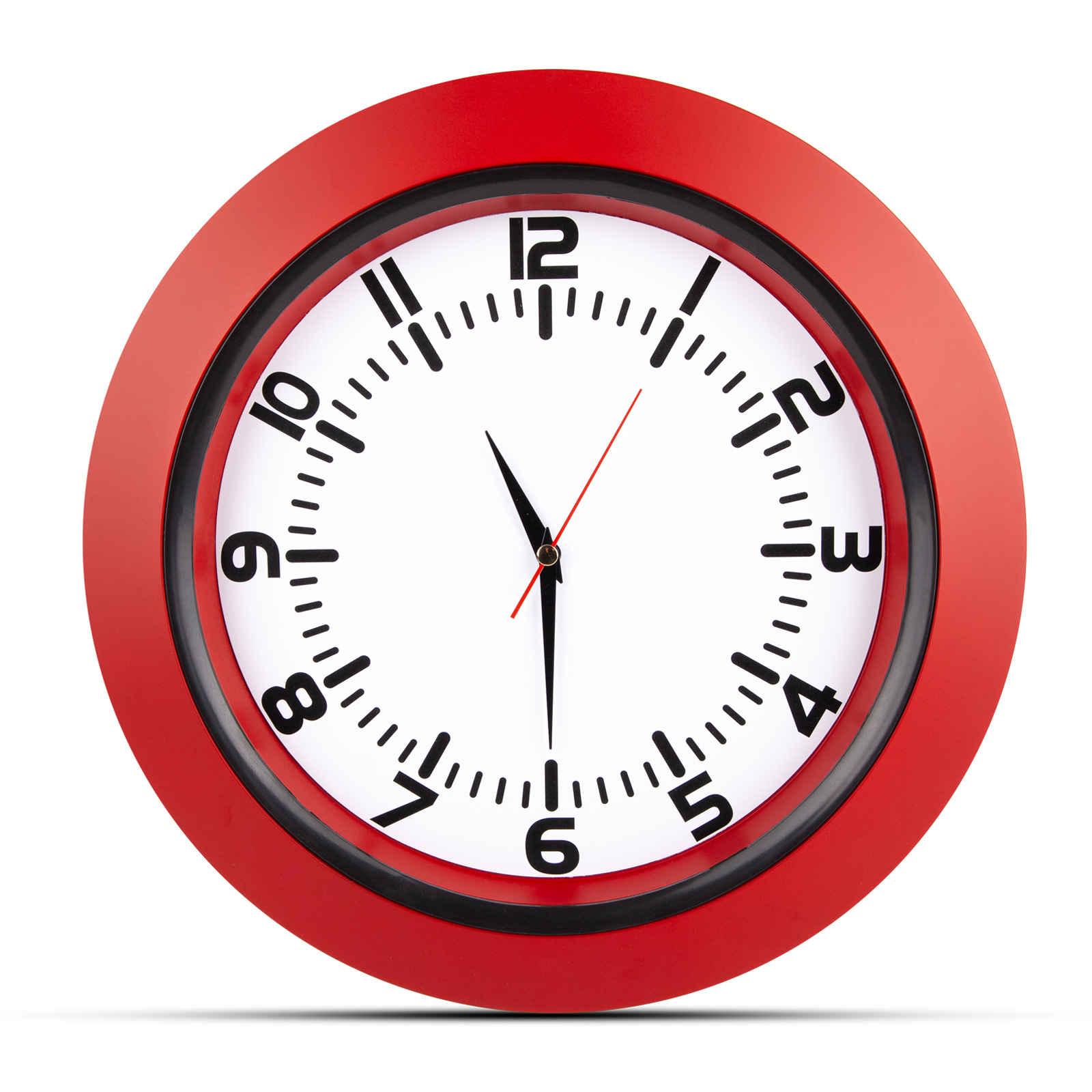 Umay kirmizi plastİk kasa duvar saatİ 350 mm ekstra promosyon ekstra promosyon