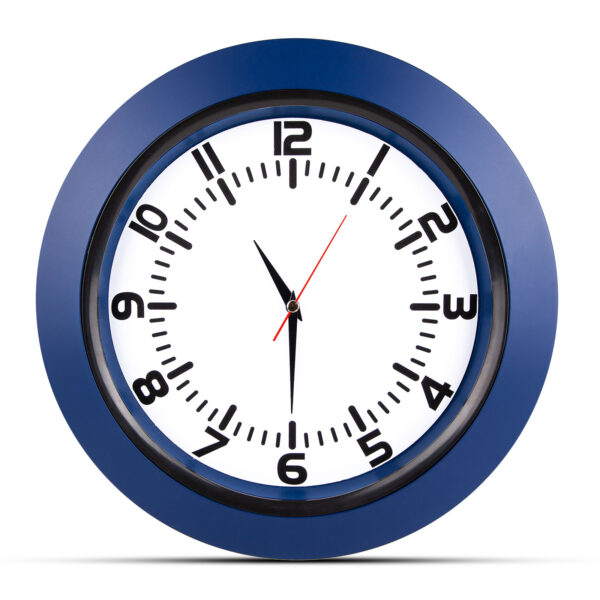 UMAY LACİVERT PLASTİK KASA DUVAR SAATİ (350 MM)