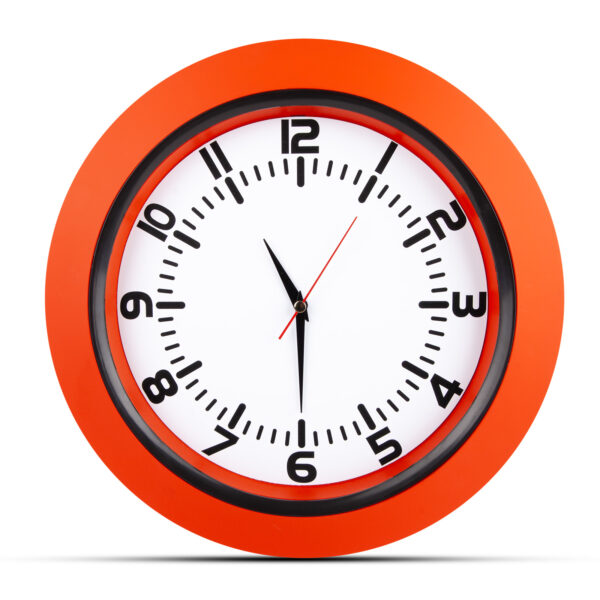 UMAY TURUNCU PLASTİK KASA DUVAR SAATİ (350 MM)