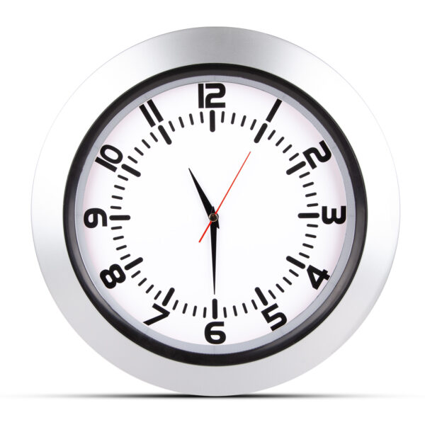 UMAY GÜMÜŞ PLASTİK KASA DUVAR SAATİ (350 MM)