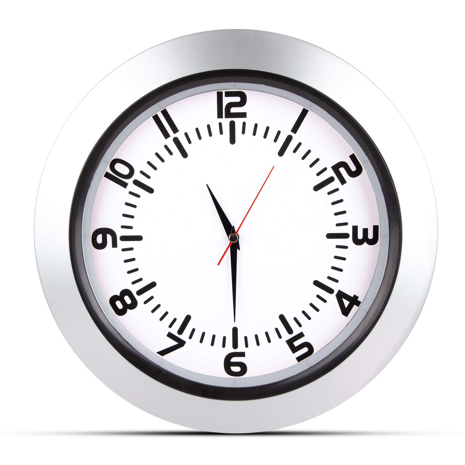 Umay gÜmÜŞ plastİk kasa duvar saatİ 350 mm ekstra promosyon ekstra promosyon