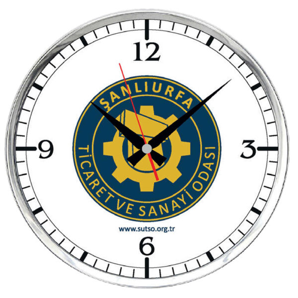 Nemesis501 gÜmÜŞ metal ÇerÇeve duvar saatİ 350 mm ekstra promosyon ekstra promosyon