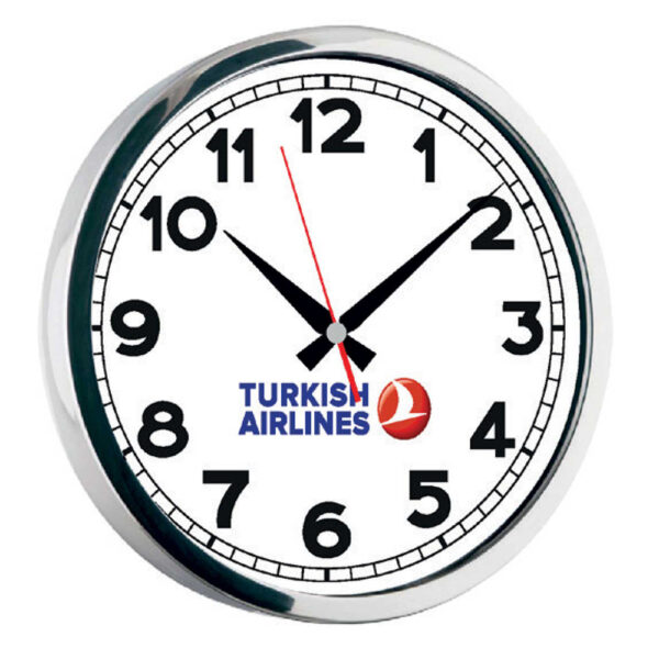 Hydra081 gÜmÜŞ metal ÇerÇeve duvar saatİ400mm ekstra promosyon ekstra promosyon