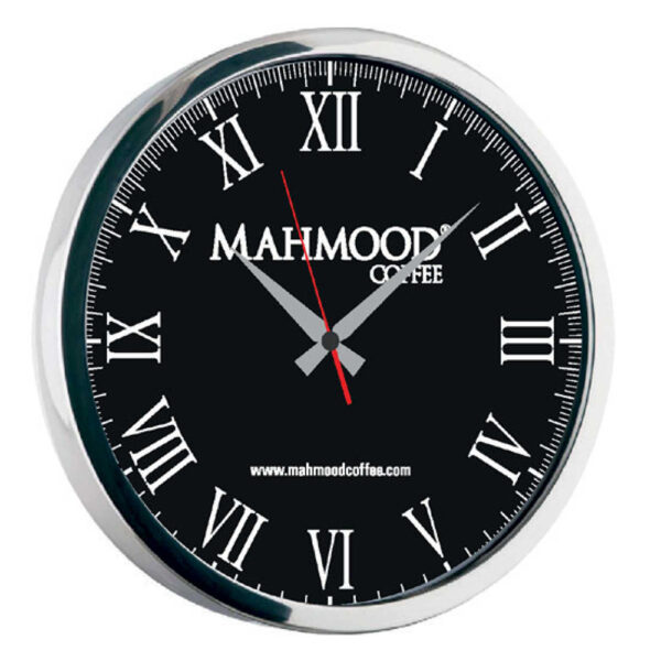 NeptÜn091 sİyah gÜmÜŞ metal duvar saatİ350mm ekstra promosyon ekstra promosyon