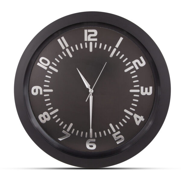 POSEIDON SİYAH PLASTİK KASA DUVAR SAATİ 350MM