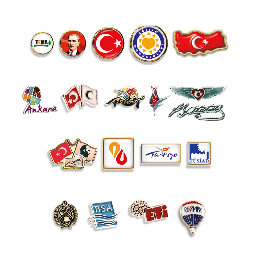 MALDİV ÖZEL DÖKÜM VE DOMEKS BASKILI ROZETLER | Promosyon Ürünleri