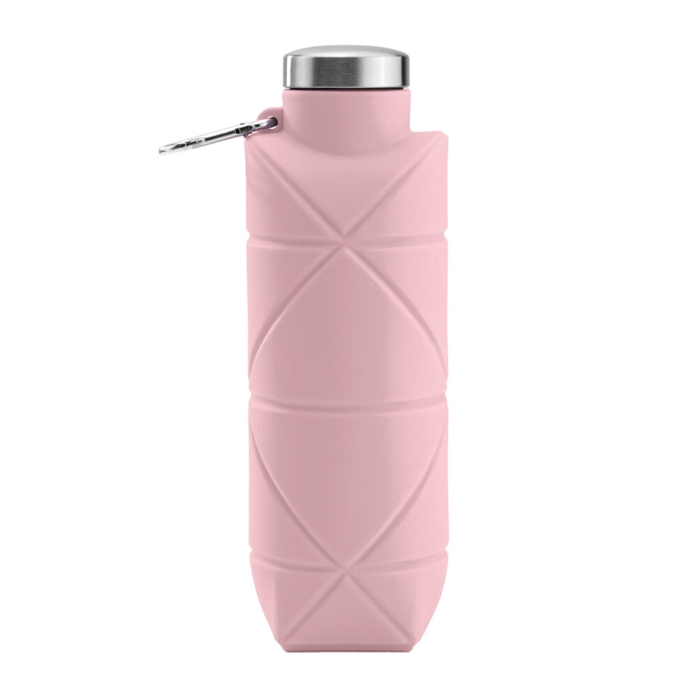 AYDENİZ PEMBE 700 ML KATLANABİLİR SİLİKON MATARA | Promosyon Ürünleri