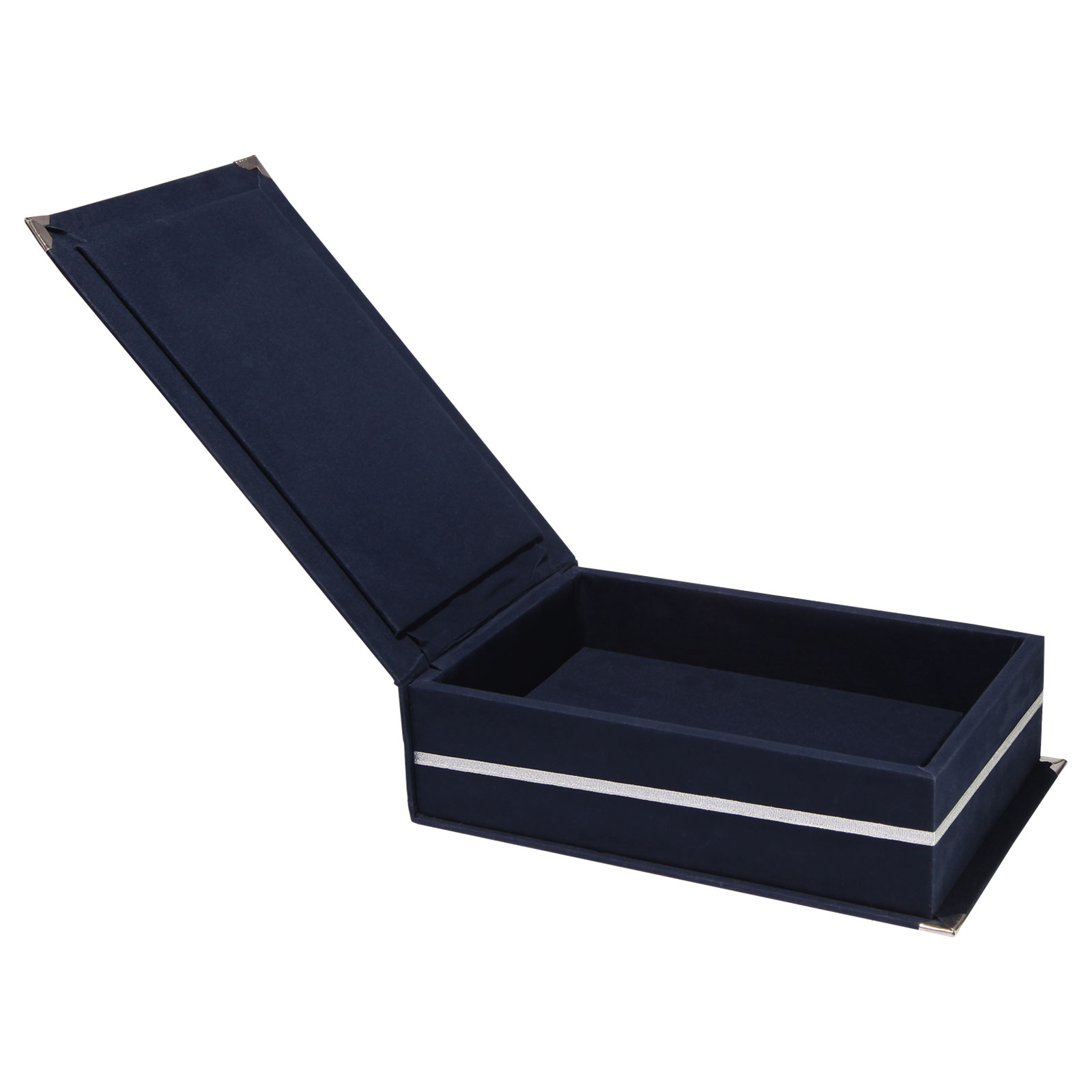 KAŞMİR LACİVERT KADİFE PLAKET KUTUSU (14X24 CM) | Promosyon Ürünleri