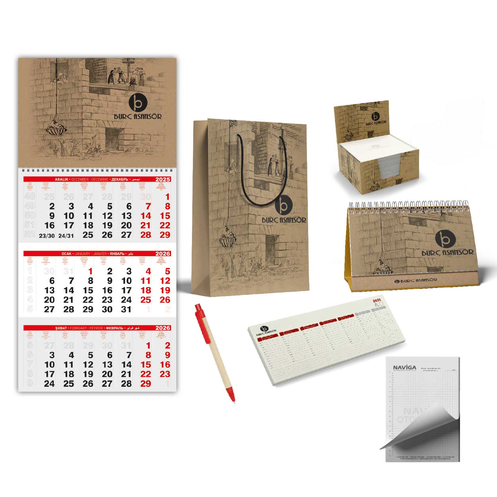 ALA-01 KRAFT SET | Promosyon Ürünleri