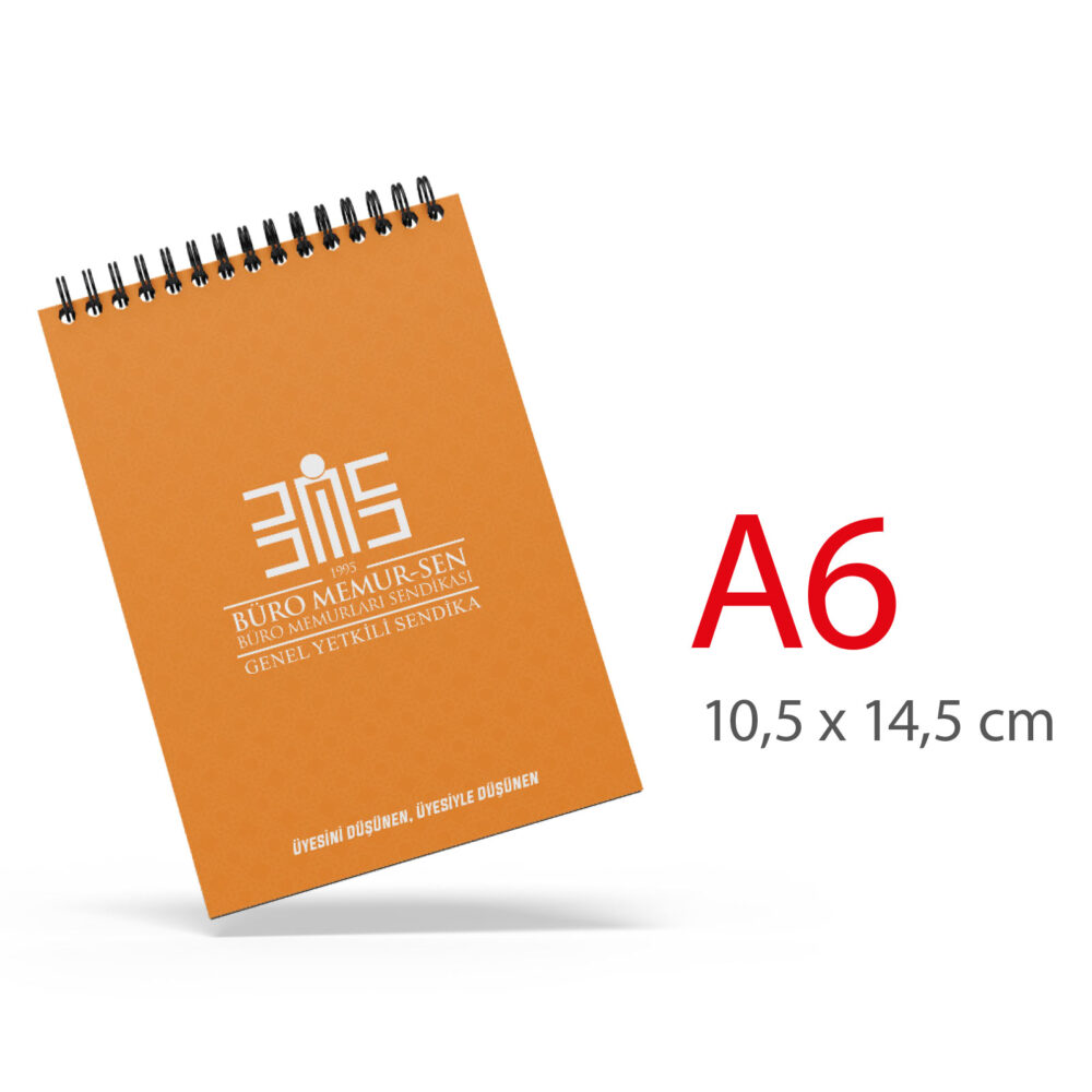 ALA-31 A6 KARTON KAPAKLI SPİRALLİ BLOKNOT | Promosyon Ürünleri