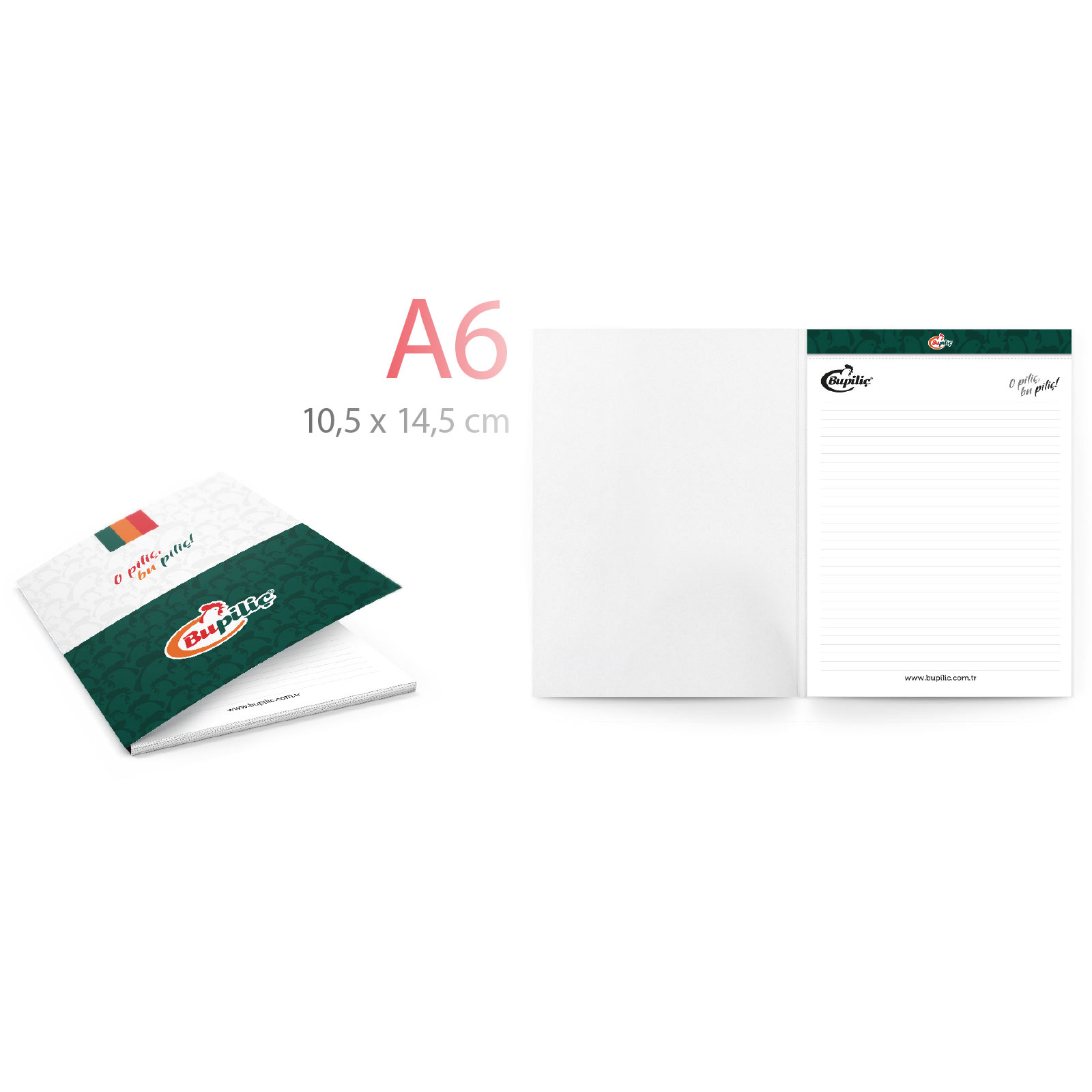 ALA-42 KAPAK GEÇMELİ YANA AÇILIR A6 BLOKNOT | Promosyon Ürünleri