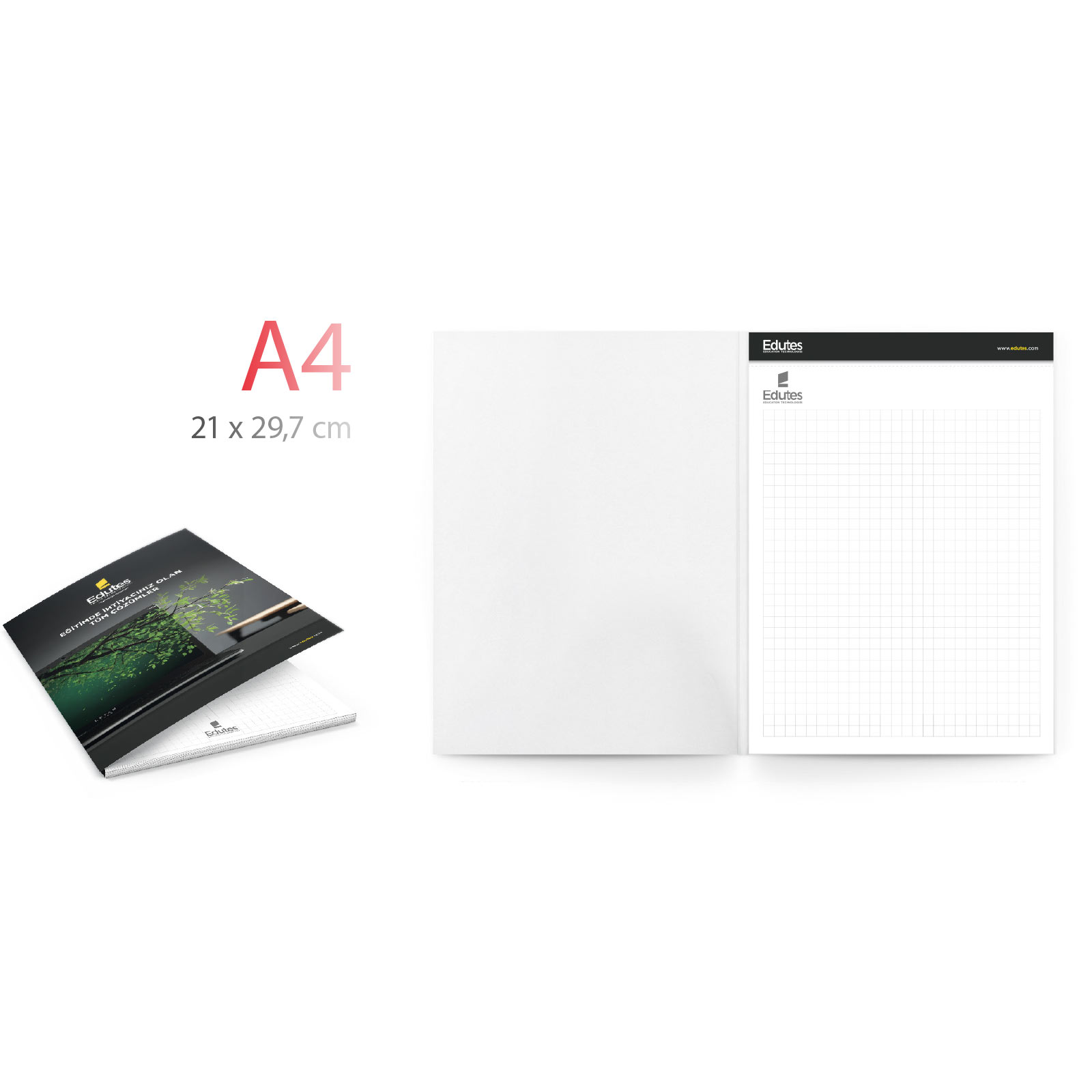 ALA-53 KAPAK GEÇMELİ YANA AÇILIR A4 BLOKNOT | Promosyon Ürünleri